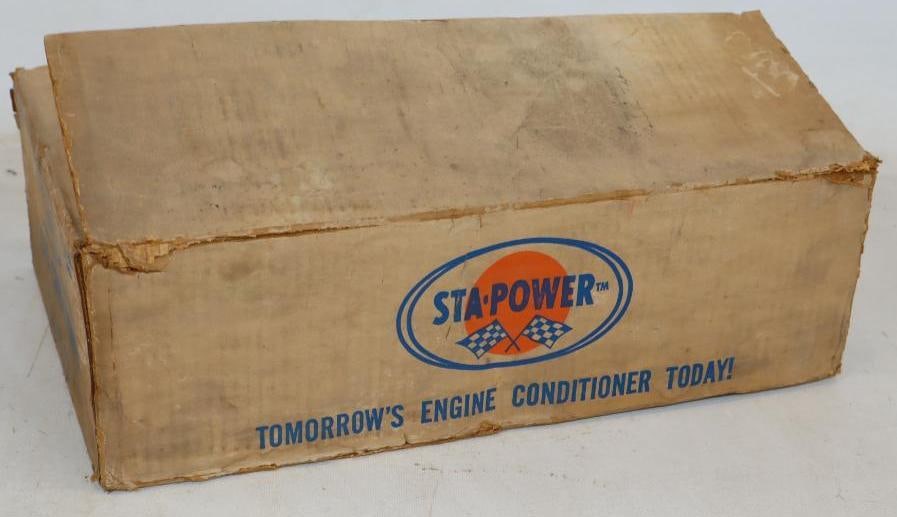 Group of 14 Sta-Power 12oz Gas Conditioner Advertising Cans in Original Box (1 of 2)