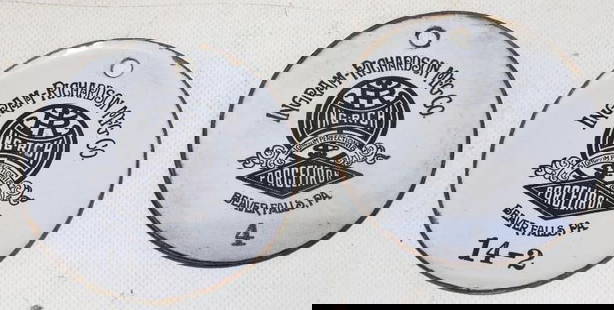 Group of 2 Ingram-Richarson MFG Co. Porcelain Sample Plates: 3.25" x 3.25" each
