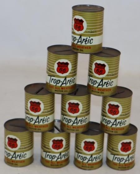 Group of 10 Phillips 66 Trop-Arctic Advertising Oil Can Banks (1 of 2)