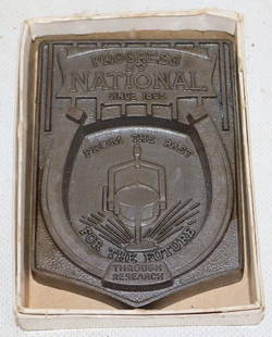 1953 Progress by National Steel Castings Advertising Ash Tray in Original Box: 4.75" x 3.5" x 1"