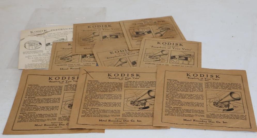 Group of 9 Kodisk Metal Recording Disk for Phonographs in Original Packaging (1 of 4)