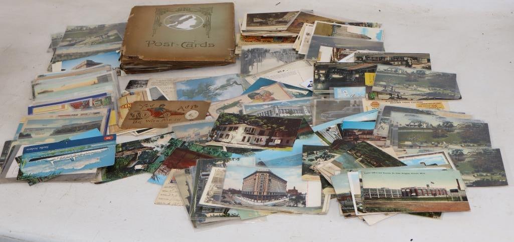 Large Group of Used Vintage Postcards: 5.5" x 3.5" each