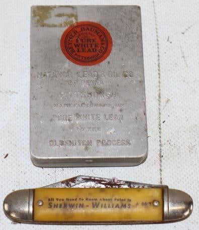 Group of 2 Sherwin-Williams Advertising Knife, and Pocket Sample Kit (1 of 3)