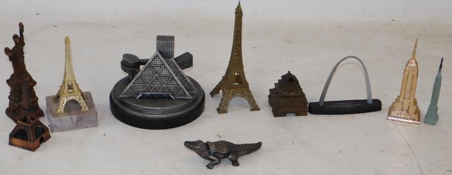 Group of 10 Eiffel Tower, Statue of Liberty, Gateway Arch, Empire State, Rock and Roll Hall of Fame, (1 of 6)