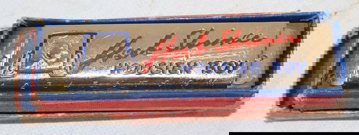 Herb Shriners Hoosier Boy Harmonica in Original Box: 4" x 1" x 1"