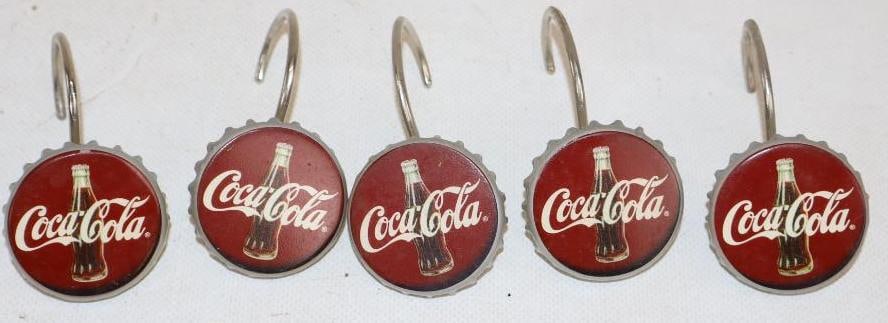 Group of 5 Coca-Cola Bottle Cap Shaped Utility Hooks (1 of 2)