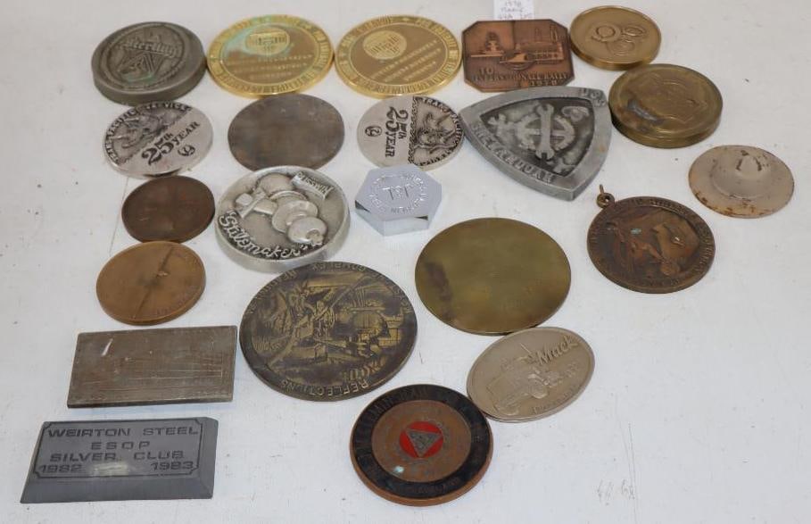 Group of 22 Different Advertising Paperweights (1 of 6)