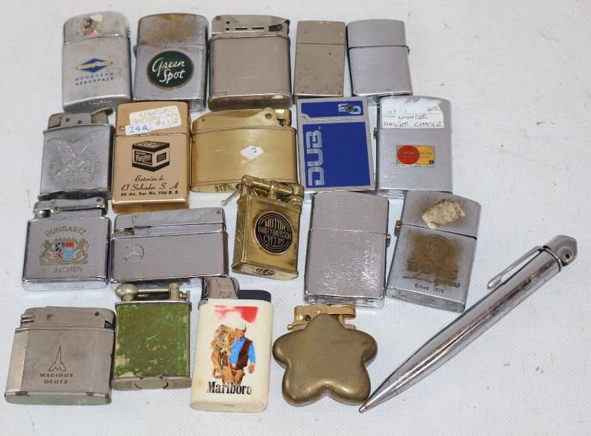 Group of 20 Advertising Zippo Style Refillable Lighters (1 of 4)