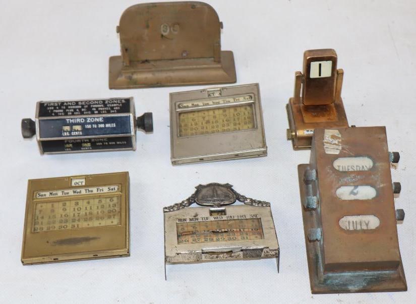 Group of 7 Desktop Calendars & Parcel Post Rate Indicator (1 of 5)