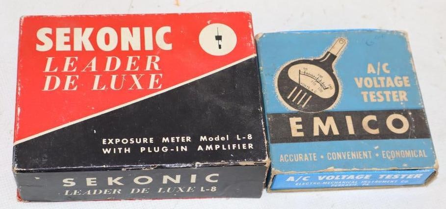 Group of 2 A.C. Voltage Tester & Exposure Meters in Original Boxes (1 of 2)