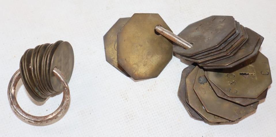 Group of 31 G&CC and M.E.CC Brass Identification Tags (1 of 2)