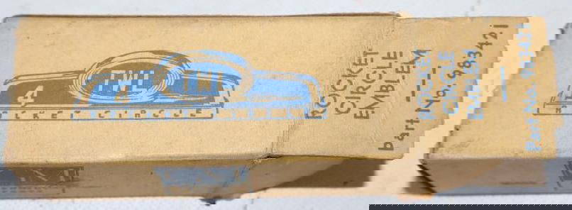 GM Genuine Parts Rocket Circle Emblem in Original Box: 3.5" x 1.5" x 1.5"