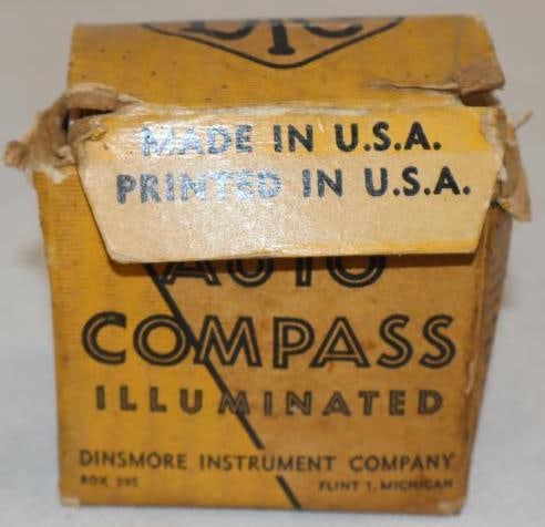 Dinsmore Illuminated Auto Compass in Original Box (1 of 3)