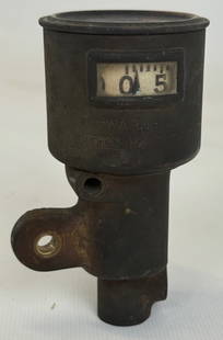 Brass Warner Rolling Auto-Meter: 2.25" x 2.25" x 4.5"