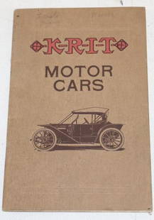 1910's Krit Motor Car Dealership Brochure Pamphlet: 4.5" x 7"