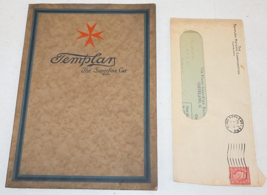Group of 2 1920's Templar Motors Corp Letter and Dealership Brochure Book (1 of 9)