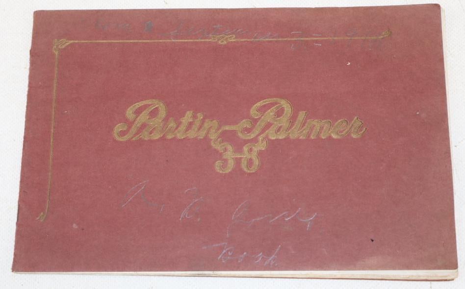 1914 Partin-Palmer "38" Dealership Brochure Book: 9" x 6"