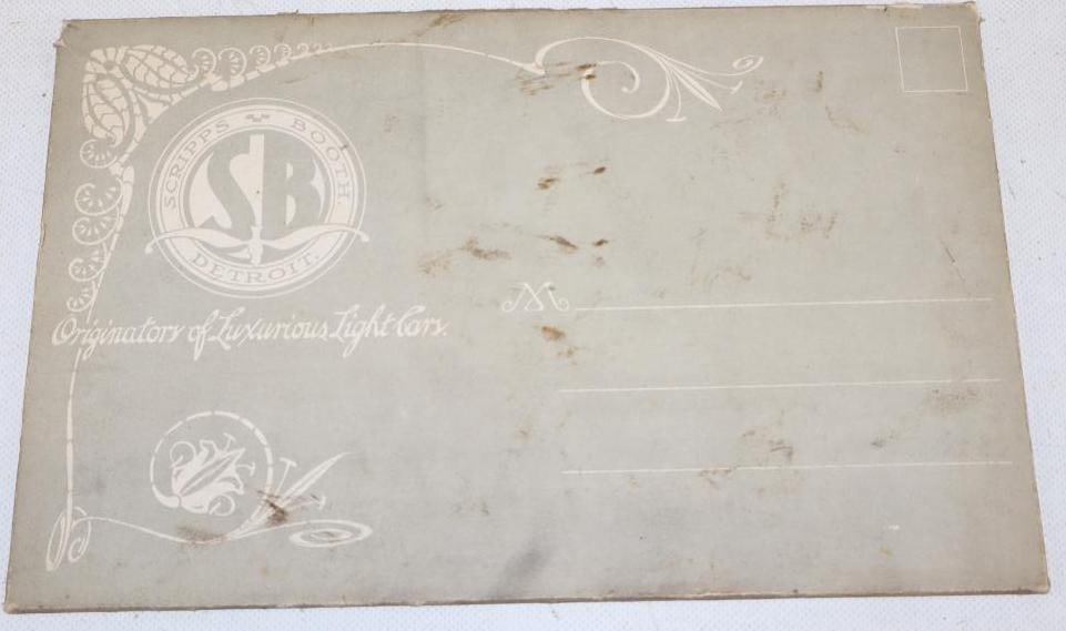 Group of 4 Scripps-Booth 1920's Dealership Car Advertisements with Original Envelope: 7" x 11" each