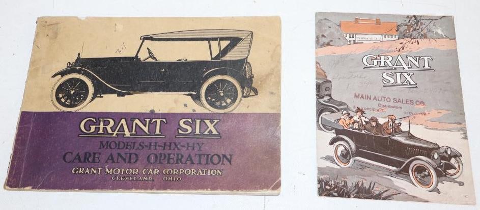 Group of 2 1910's Grant 6 Operation Manual and Dealership Brochure Pamphlet (1 of 10)