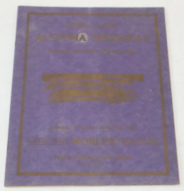 1924 Altoona Speedway Spring Classic 255 Mile Championship Program: 8.5" x 11"