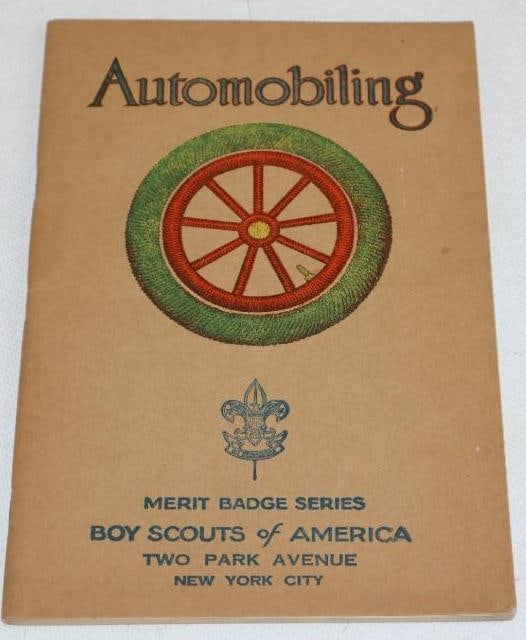 1933 Boy Scouts of America Merit Badge Book in Automobiling: 5.5" x 8"