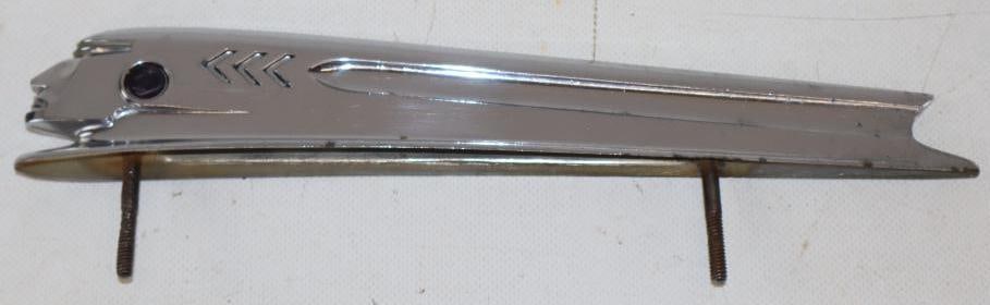1937 Pontiac Indian Chief Radiator Mascot Hood Ornament: 10.5" x 3" x .75"