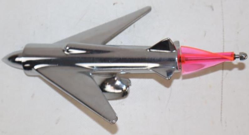 1950's Rocket Accessory with Spinning Tail Radiator Mascot Hood Ornament (1 of 3)