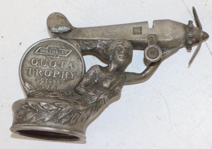 1927 Chevrolet Quota Trophy Radiator Mascot Hood Ornament (1 of 3)