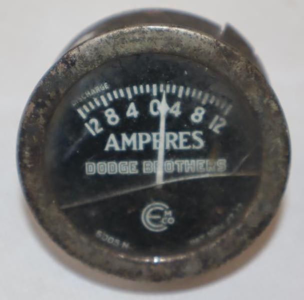 Dodge Brothers Amperes Dash Gauge: 2.25" x 2.25" x 2.5"