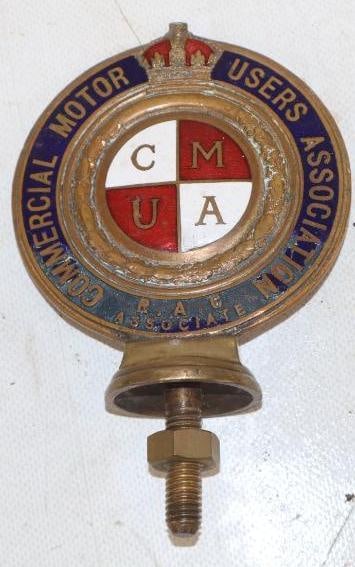 Cloisonne Commercial Motor Users Association Hood Ornament: 3.5" x 5.5"