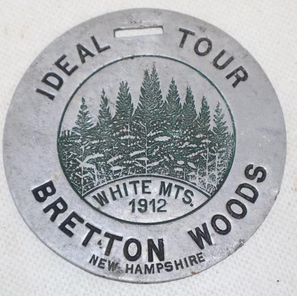 1912 Bretton Woods Ideal Tour Radiator Badge: 3.5" x 3.5"