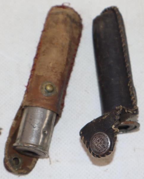 Group of 2 Firestone and Goodyear Schraeder Tire Pressure Testers with Original Leather Pouches (1 of 2)
