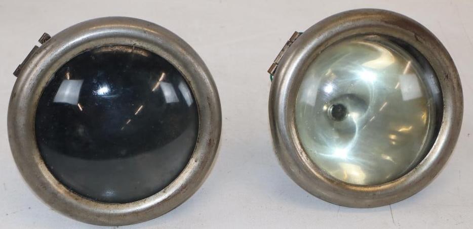 Pair of Early Brass Automobile Sidelights (1 of 3)