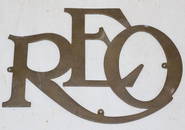 Brass Reo Motor Car Co Radiator Script