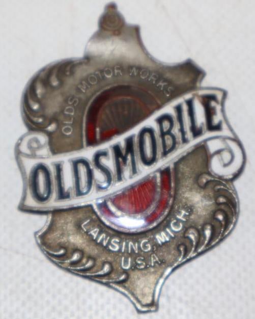 1920's Oldsmobile Motor Car Co Cloisonne Emblem: 1.75" x 2.25"