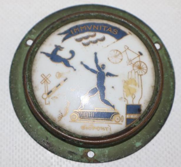 Gio Ponti Ceramic Badge with Immunity and Transportation Design (1 of 2)