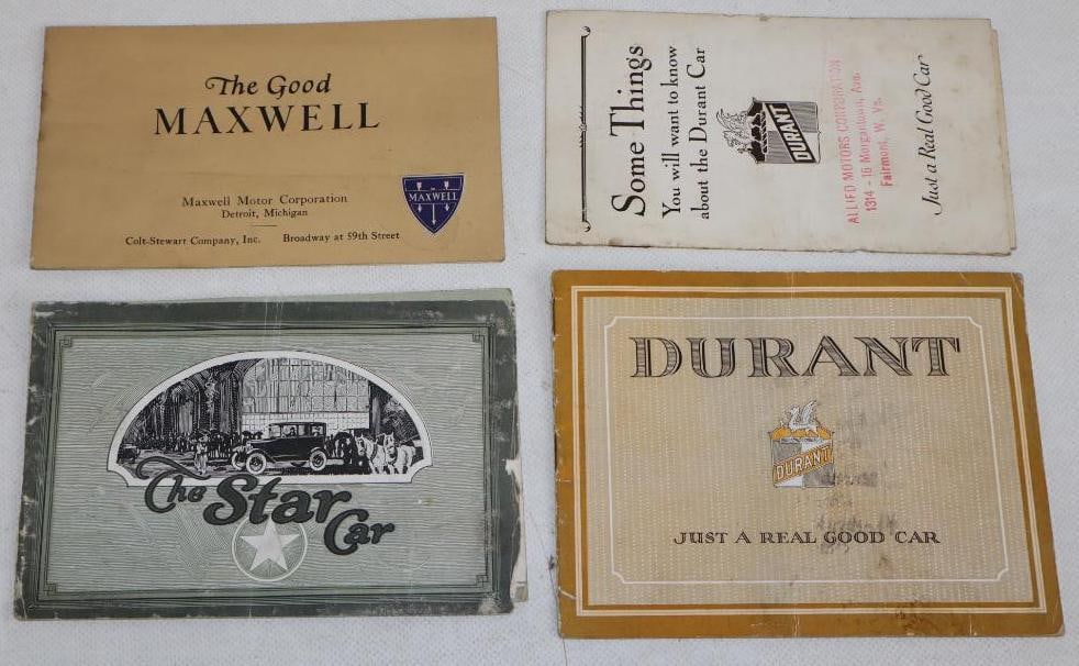 Group of 4 Durant and Maxwell 1920's & 1930's Brochure Books (1 of 6)