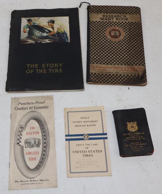 Group of 5 Pennsylvania Rubber, Dayton, Goodyear, US, and Falls Tire Advertising Pamphlets and Books (1 of 4)