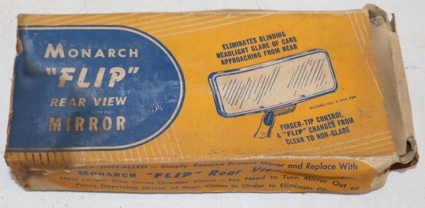 Monarch "Flip" Rear View Mirror in Original Box (1 of 3)