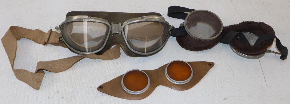 Group of 3 Early Automobile Driving Glasses (1 of 2)