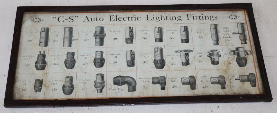 C=S Auto Electric Lighting Fittings Metal Framed Advertisement (1 of 4)