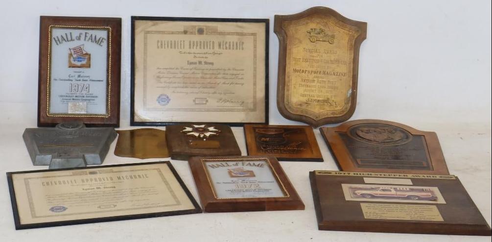 Group of 11 Different Dealership Plaques and Achievement Awards (1 of 5)