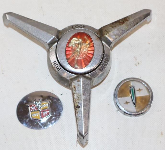 Group of 3 Ford Edsel, DeSoto and Chevy Bel Air Emblems (1 of 2)