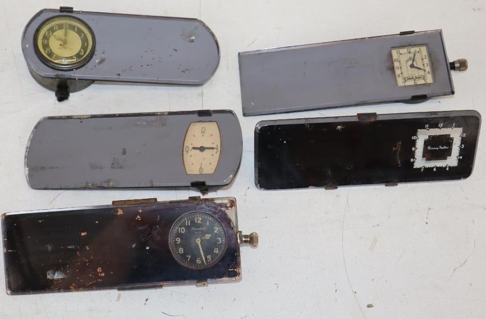 Group of 5 Rear View Mirrors with Clocks (1 of 5)