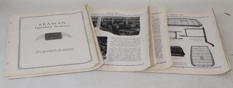 Early Seaman Nash Bodies Catalog Book Inserts: 10" x 13"