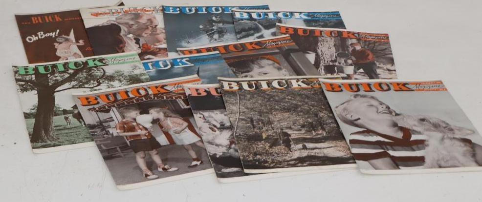 Group of 12 1930's-1950's Buick Magazine: 8.5" x 11" each