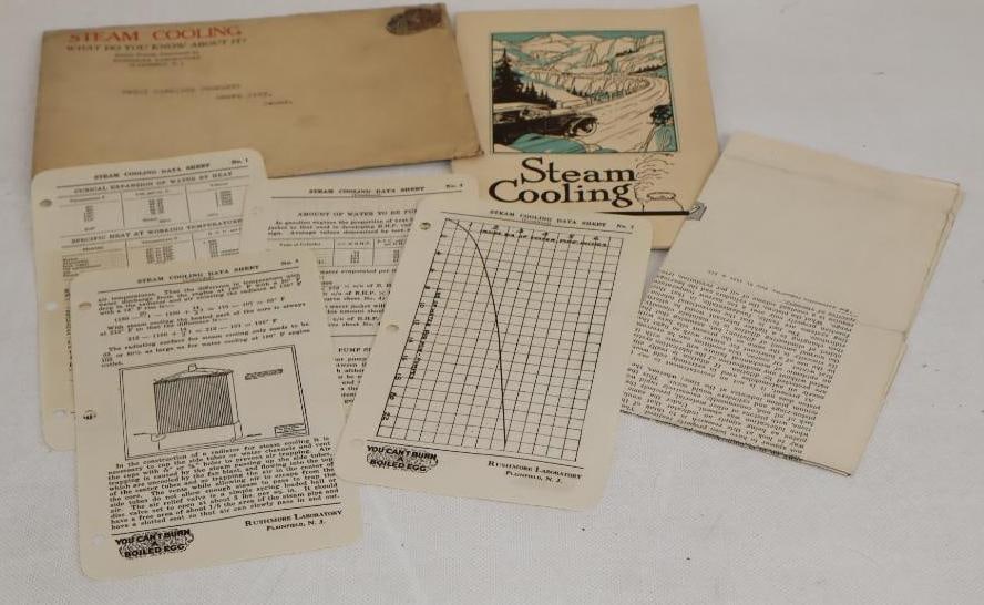 Group of 8 1925 Steam Cooling Books and Data Sheet with Original Envelope (1 of 5)
