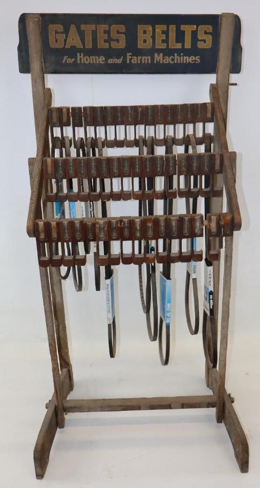 Gates Belts for Home and Farm Machines Wooden Display Rack (1 of 7)
