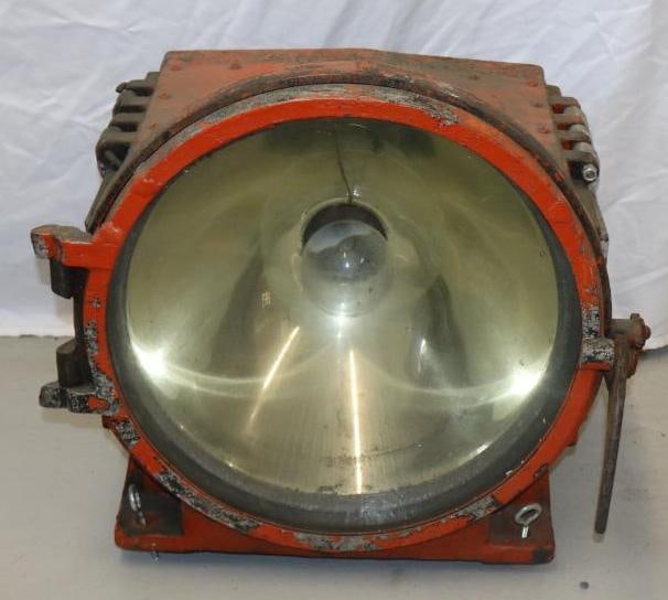 Train Locomotive Steel Encased Headlight: 15" x 16" x 15"