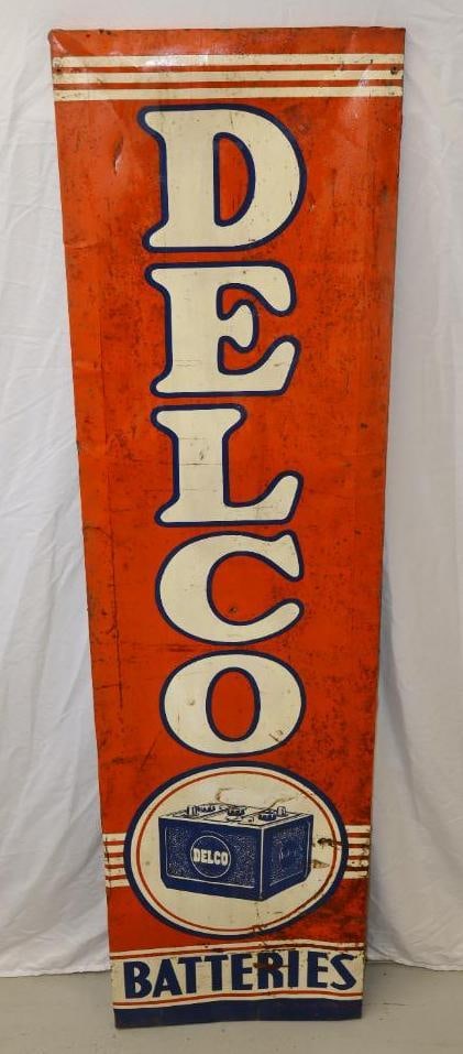 Delco Batteries Self Framed Metal Advertising Sign (1 of 6)